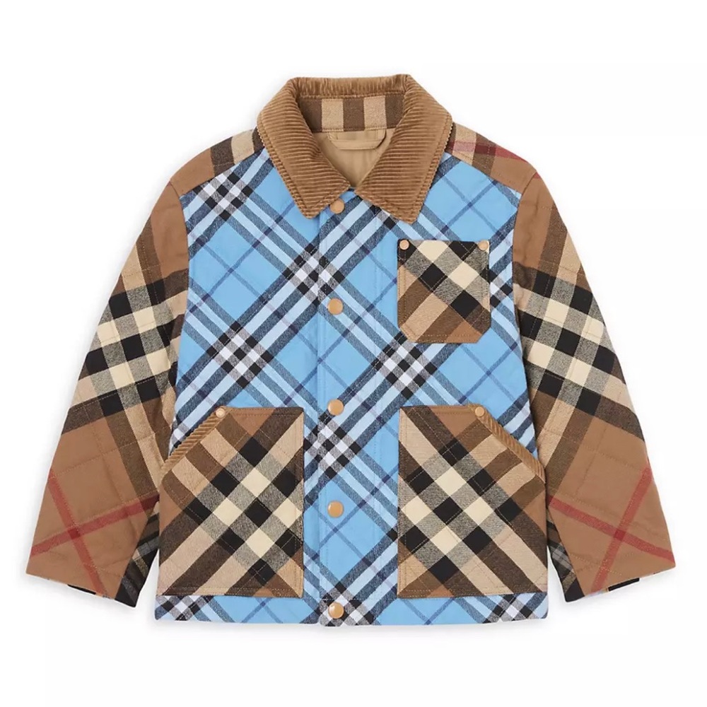 Burberry Little Boy's & Boy's Renfred Checkered Jacket🔥 NEW Collection 🔥